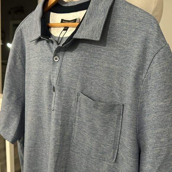 NWT Banana Republic Light Blue Performance Pique Polo Chest Pocket Size XXL TALL - Picture 3 of 9